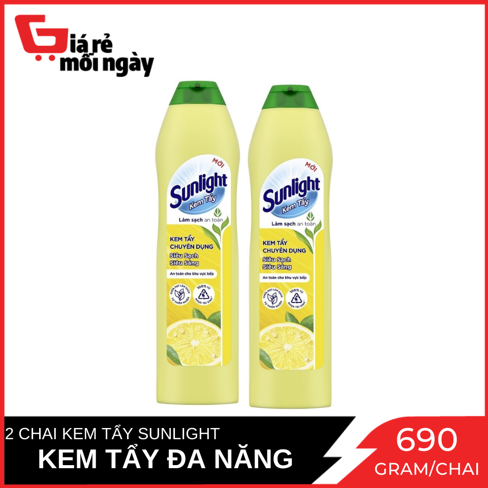Combo 2 Kem Tẩy Đa Năng Sunlight Chai 690G