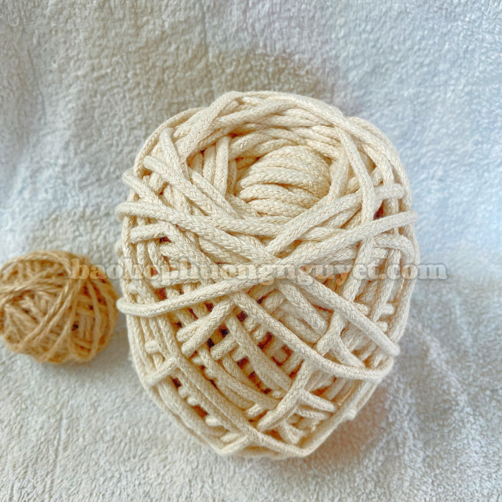 Dây macrame dạng dệt , dây cotton, dây thừng macrame trang trí