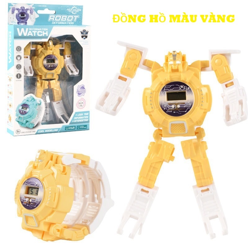 Giá bán Đồng Hồ Điện Tử Cao Cấp Dành Cho Trẻ Em Biến Hình Robot 2 Trong 1 DHROBOT