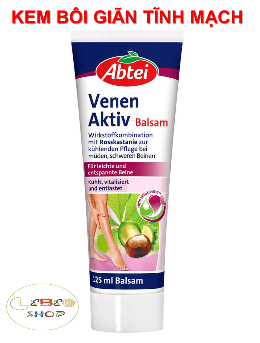 Kem bôi giãn tĩnh mạch abtei venen aktiv balsam, 125 ml