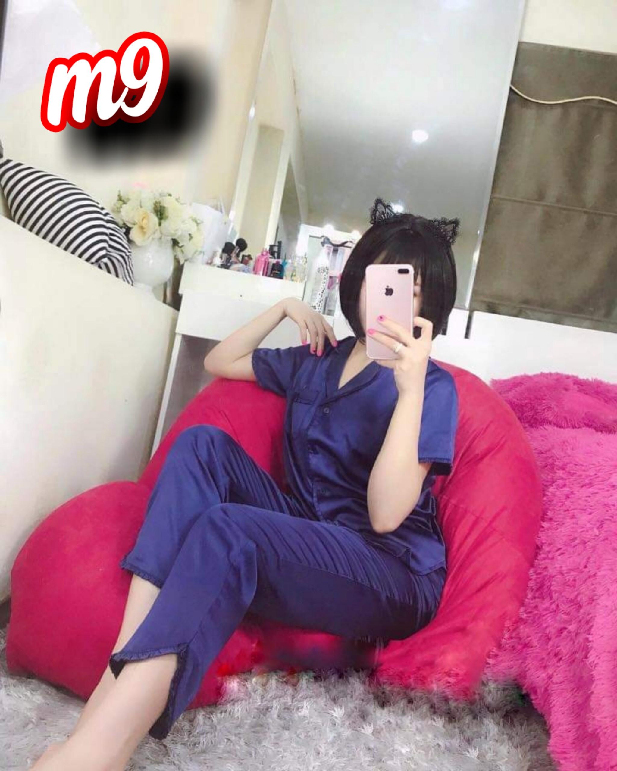 [HCM]Bộ Pijama Lụa Phối Bèo Đơn Giản Tinh Tế