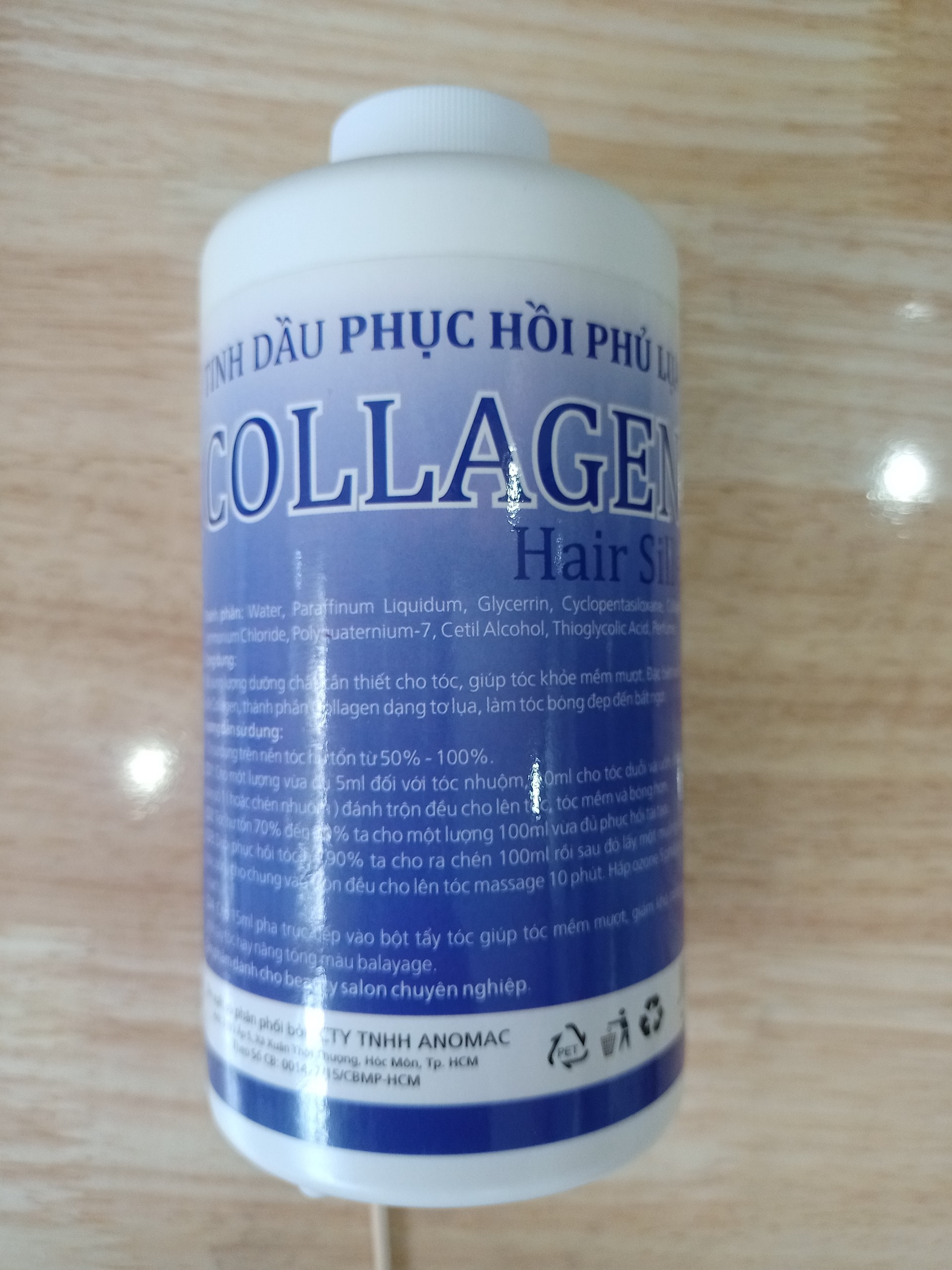 500ml Tinh dầu phục hồi phủ lụa Collagen  hair sille tím