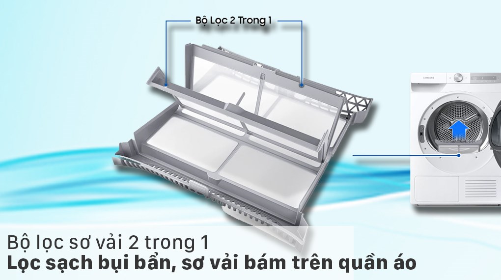 [TRẢ GÓP 0%] Máy sấy bơm nhiệt Samsung 9 kg DV90T7240BH/SV (Giá áp dụng giao tại HN, HCM& các tỉnh liên hệ shop)