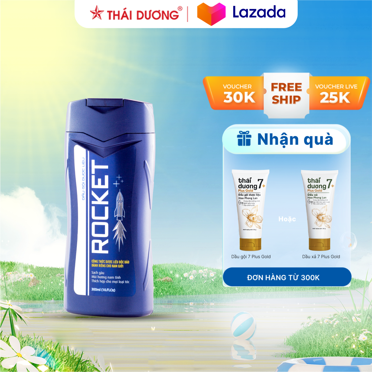 Dầu Gội Rocket Dành Cho Nam Giới ( Dung Tích 300ML) - Sao Thái Dương