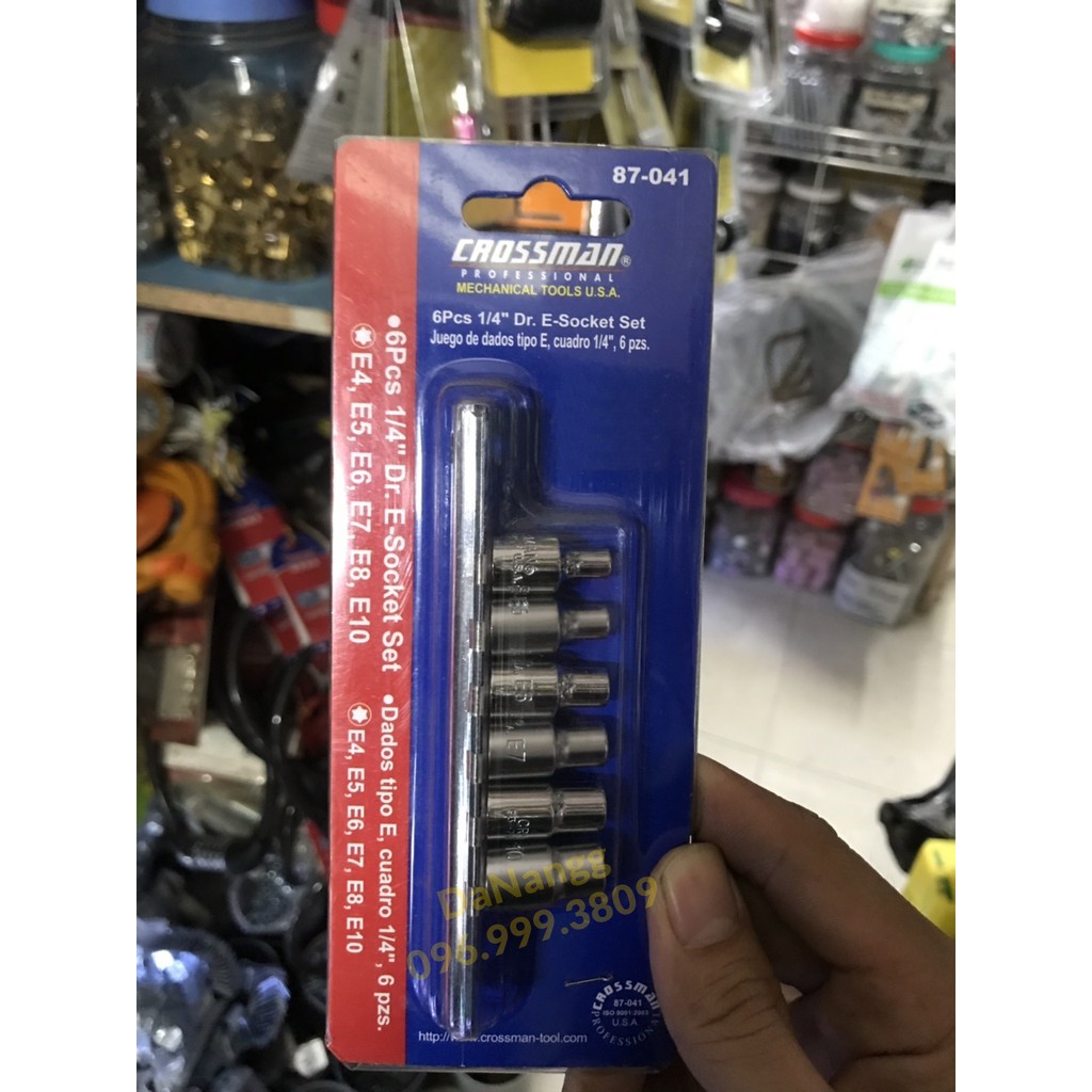 Bộ đầu khẩu E cạnh khế 1p4 crossman