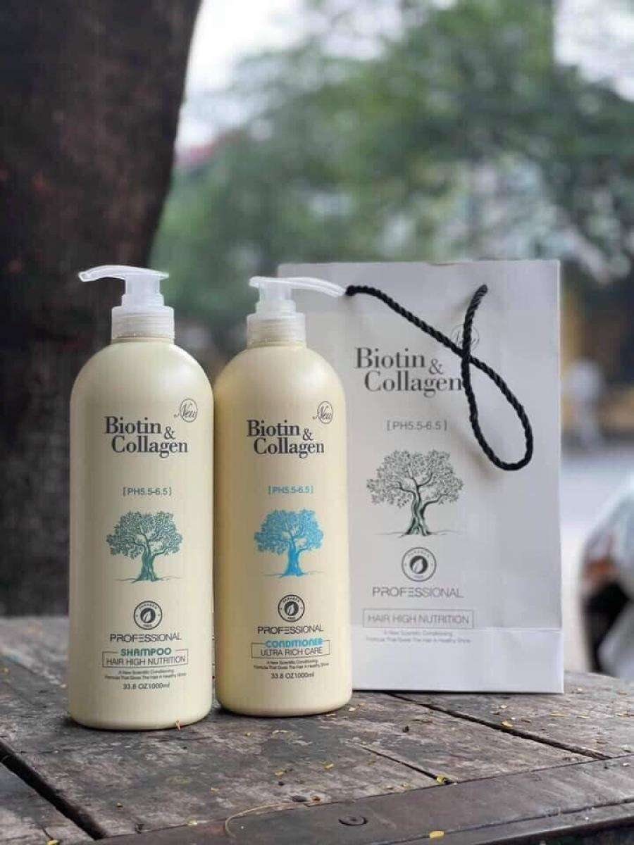 ( BIOTIN Trắng ) dầu gội BIOTIN COLLAGEN (CHÍNH HÃNG) chống rụng tóc 1000ML
