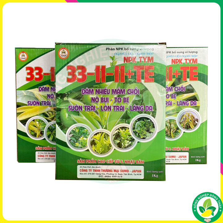 Phân NPK 33-11-11+TE (hộp 1kg)