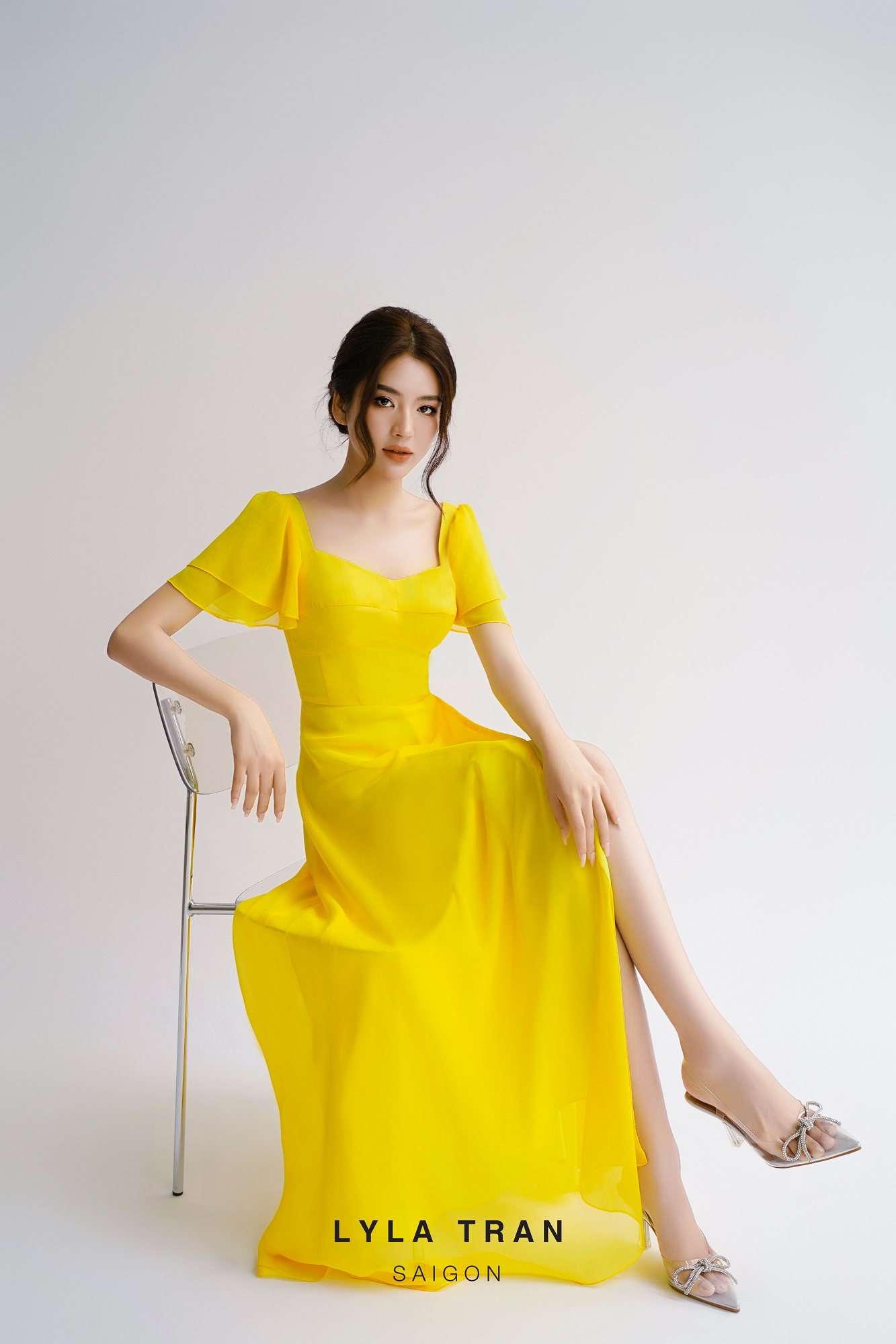ĐẦM MAXI TAY CÁNH TIÊN CỔ VUÔNG (ANTA)