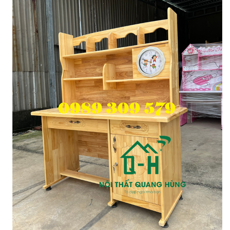 Bàn học sinh gỗ thông tự nhiên cao cấp hcm