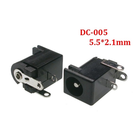 Đầu Cắm Nguồn DC cái 5.5*2.1mm ( Jack nguồn DC-005 - chân hàn )