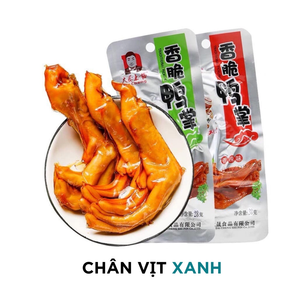 Chân vịt cay dacheng, chân, cổ, cánh, đùi vịt cay dacheng set 10, 20, 30 cái ăn liền siêu ngon - ăn vặt 492