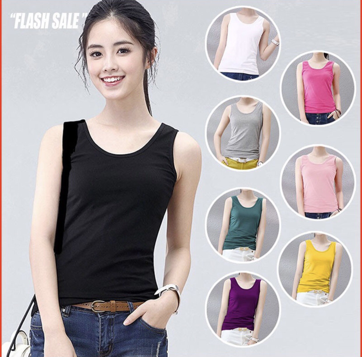 Áo thun nữ - áo thun sát nách nữ - áo ba lỗ nữ chất cotton mềm mịn co giãn thoáng mát