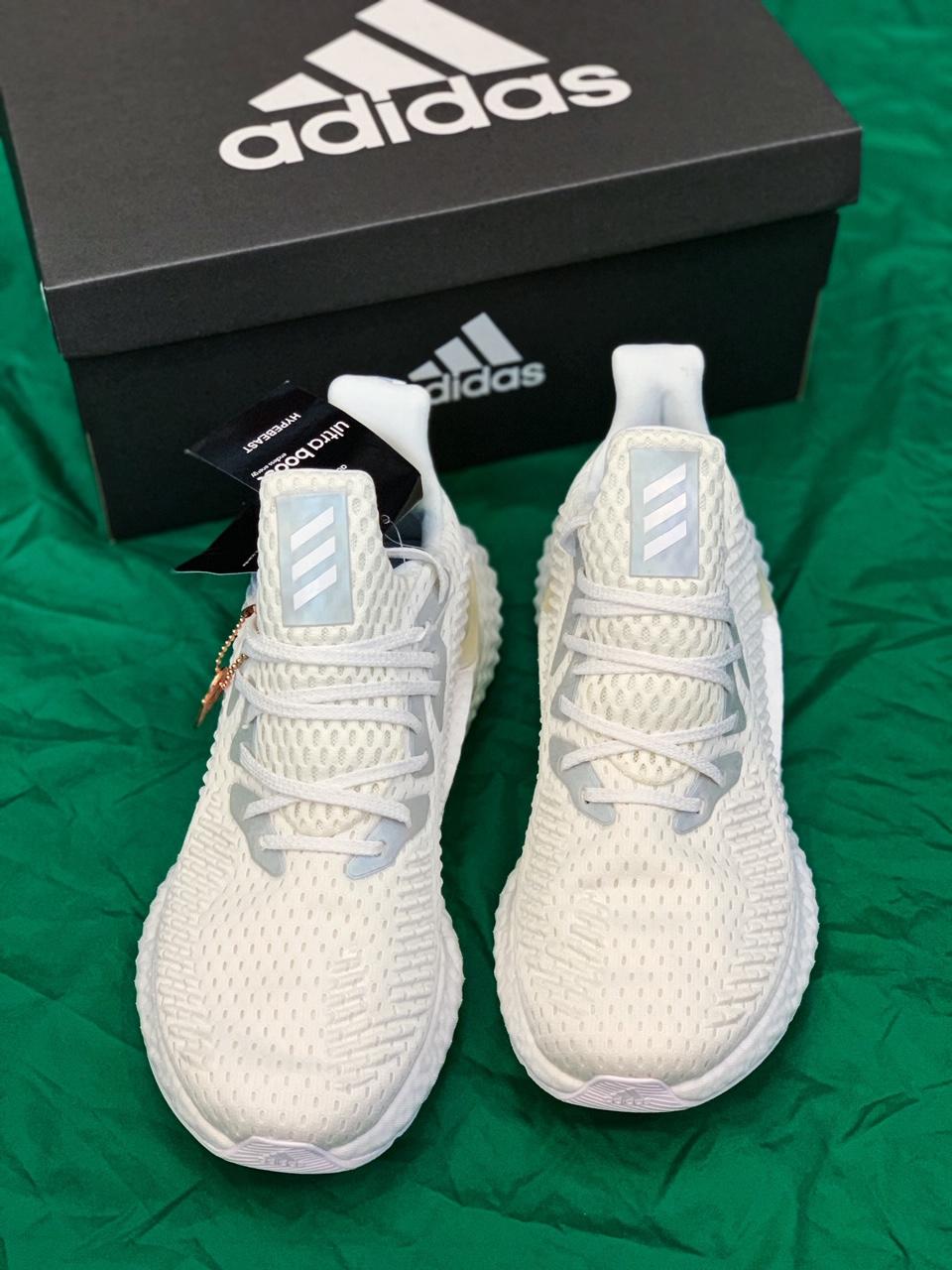 [HCM]Giày nam Alpha Boost mới nhẹ bền êm thời trang thể thao (trắng xám)