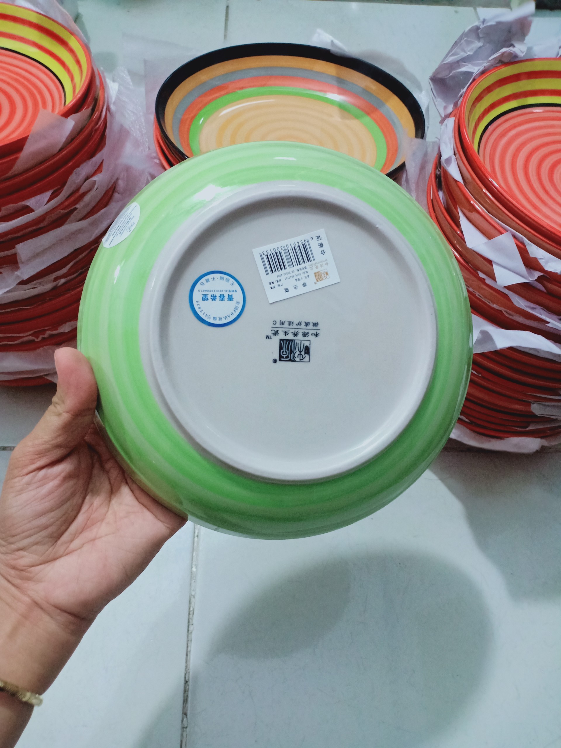 Combo 3 đĩa sứ cầu vồng 20cm