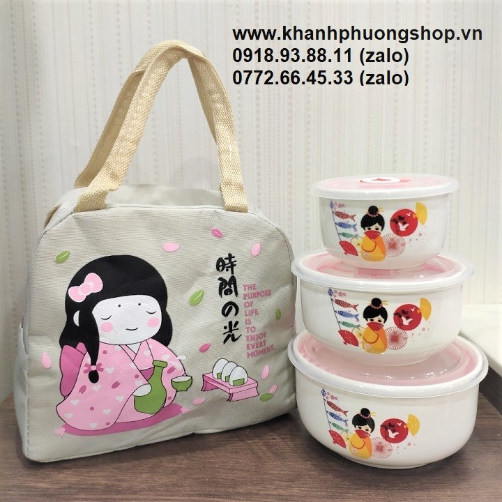 [HCM]hộp đựng cơm và túi giữ nhiệt - hộp đựng cơm