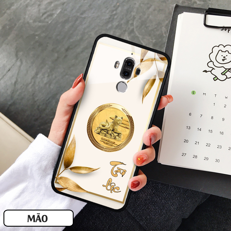 Ốp lưng kính 12 con giáp cho Huawei Mate 9
