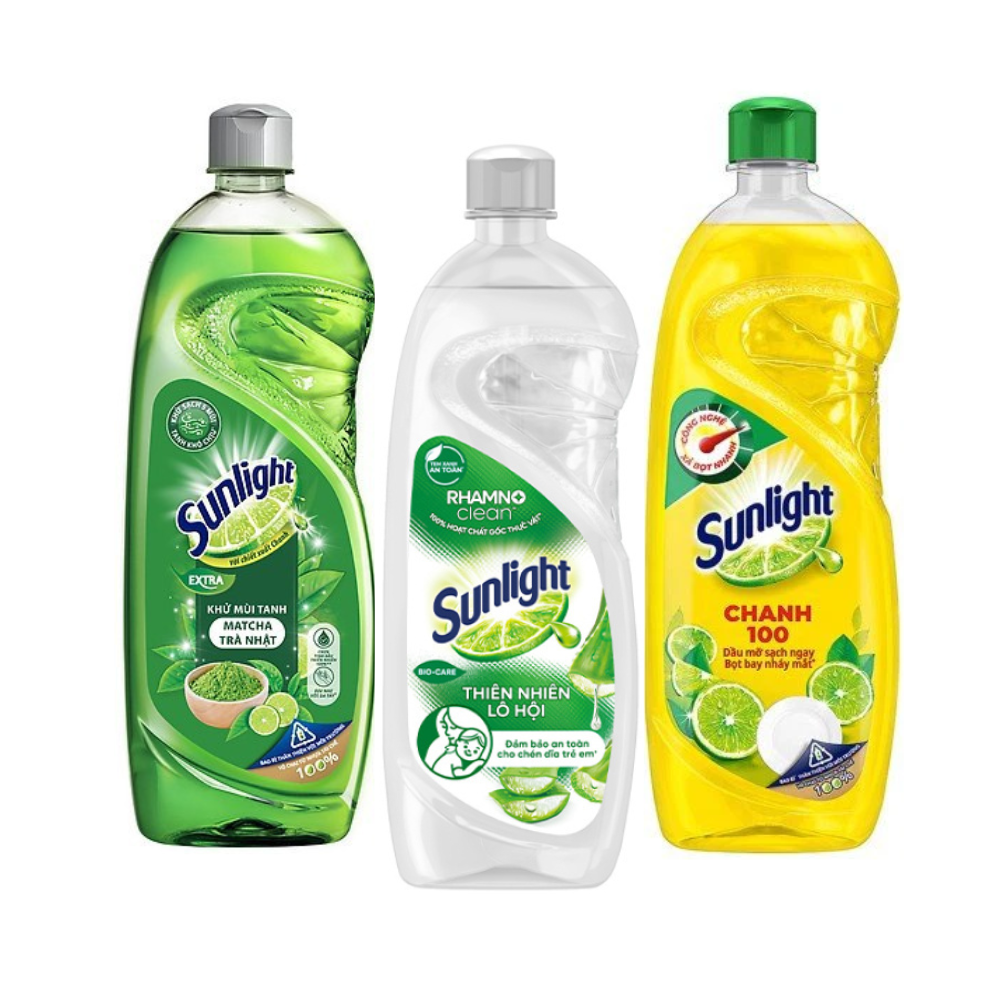 SUNLIGHT dishwashing liquid lemon / green tea / mineral salt & aloe vera scent