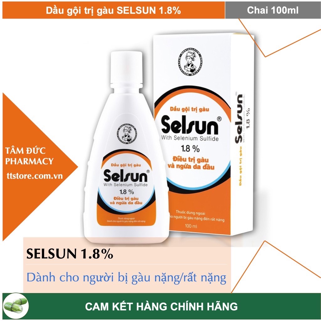 >> SO SÁNH GIÁ DẦU GỘI SELSUN | Shopee Lazada Sendo Tiki 12 DẦU GỘI SELSUN 1.8% - Dầu gội dùng cho người gàu nặng/rất nặng Selsun 1,8% 100Ml