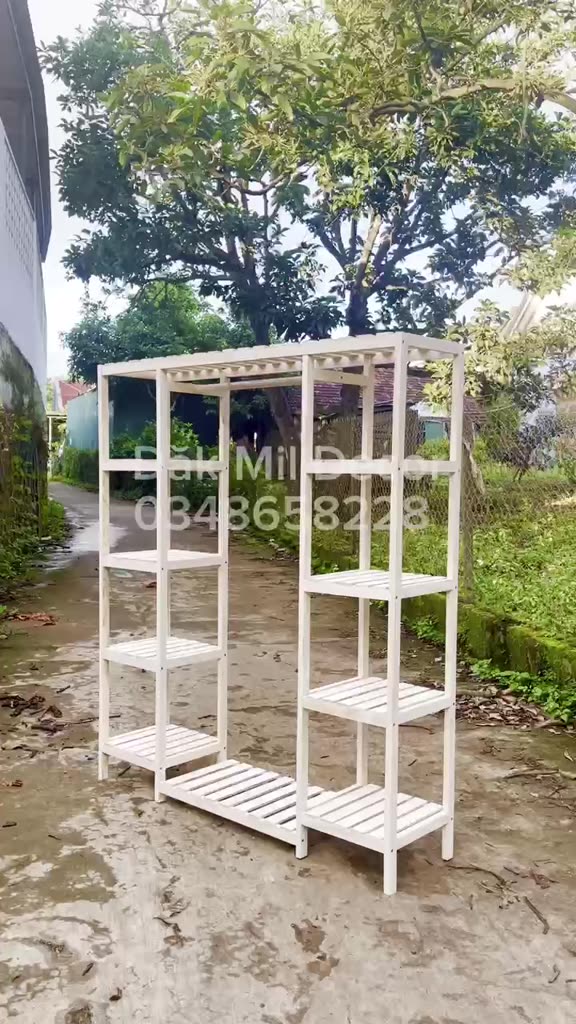Tủ 3 Gian Nhiều Ngăn Gỗ Thông Nhập Khẩu Cao Cấp