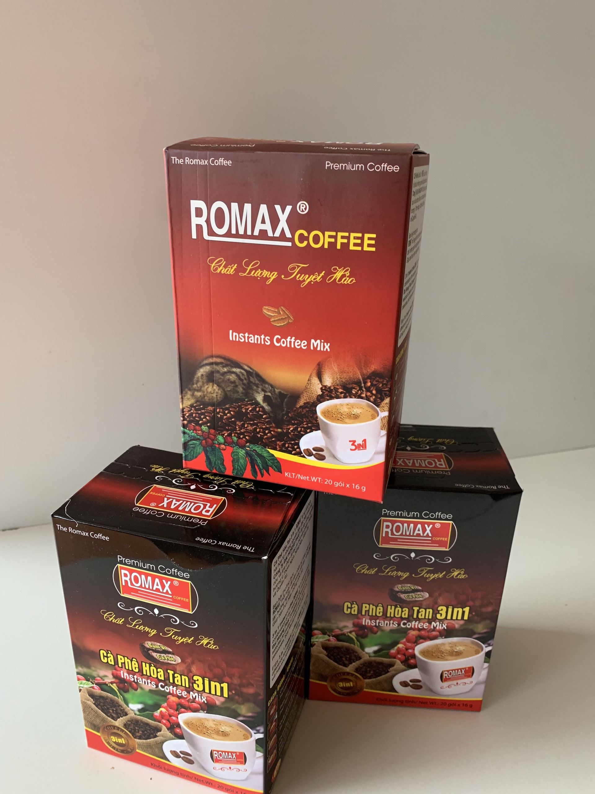 Cà Phê hòa tan ROMAX 3 in 1 (hộp 20 gói) - Romax Coffee