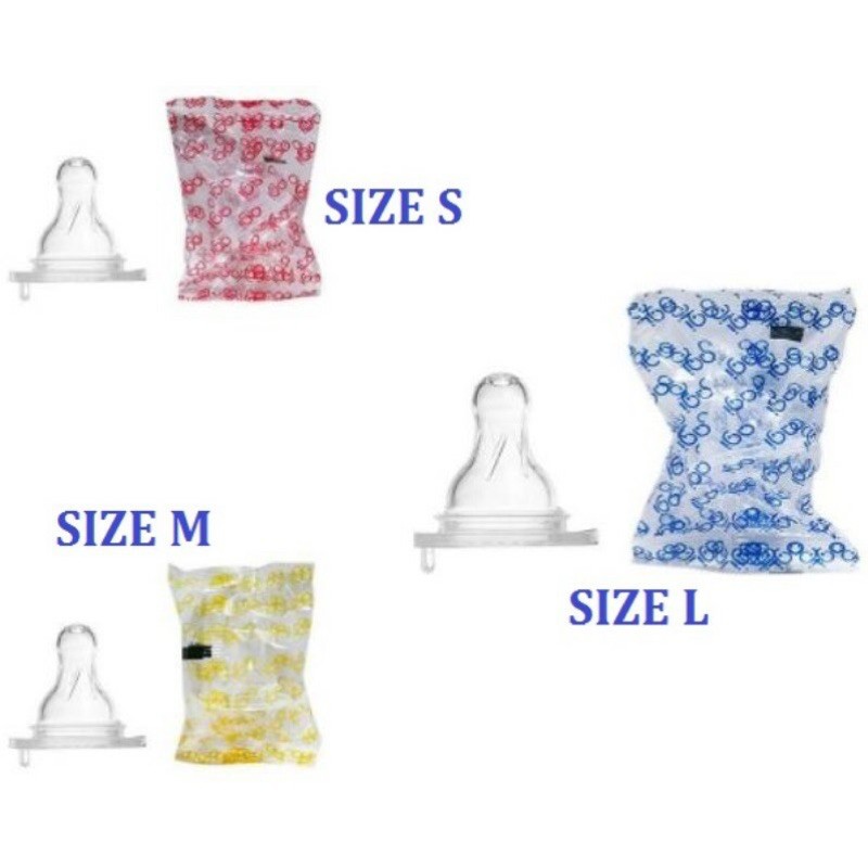 5 cái núm ty Agi cổ hẹp ( size L, M, S)