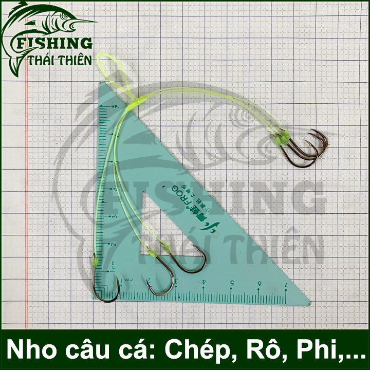 [HCM]Chùm nho 6 lưỡi Mini câu cá chép cá rô phi
