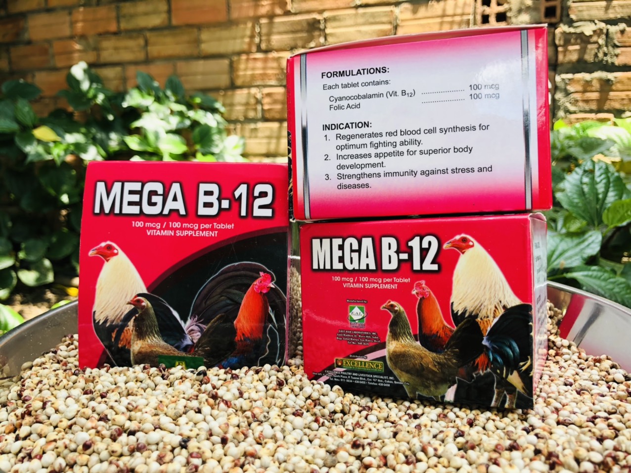 Mega B12 dinh dưỡng cho gà đá