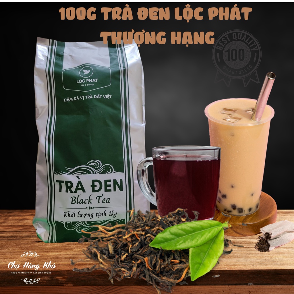 [Tách Lẻ 100g] Trà Đen Lộc Phát Pha Trà Sữa Đậm Vị Trà, Cực Ngon