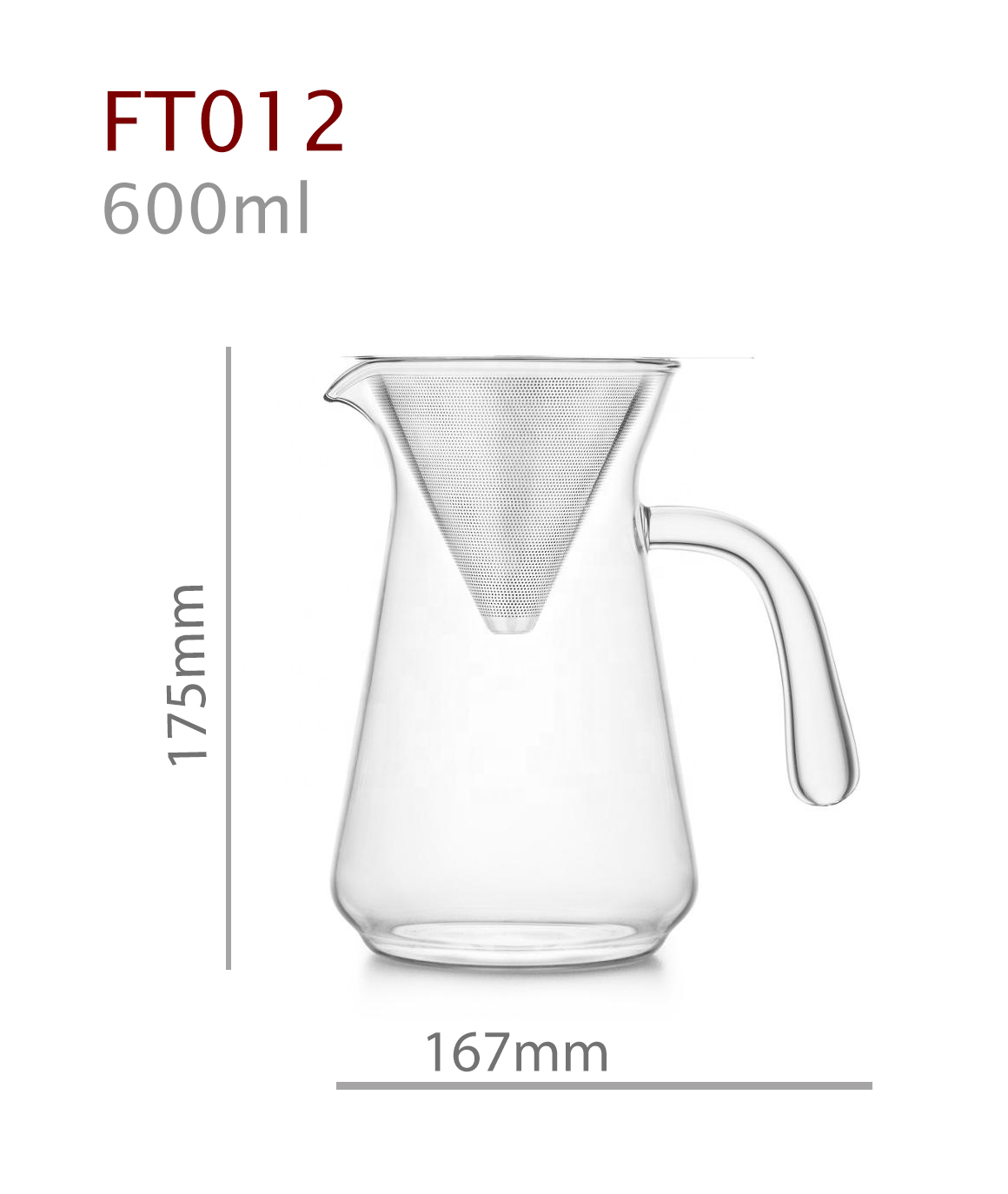 Bình pha cafe thủy tinh Samadoyo FT012 (600ml)