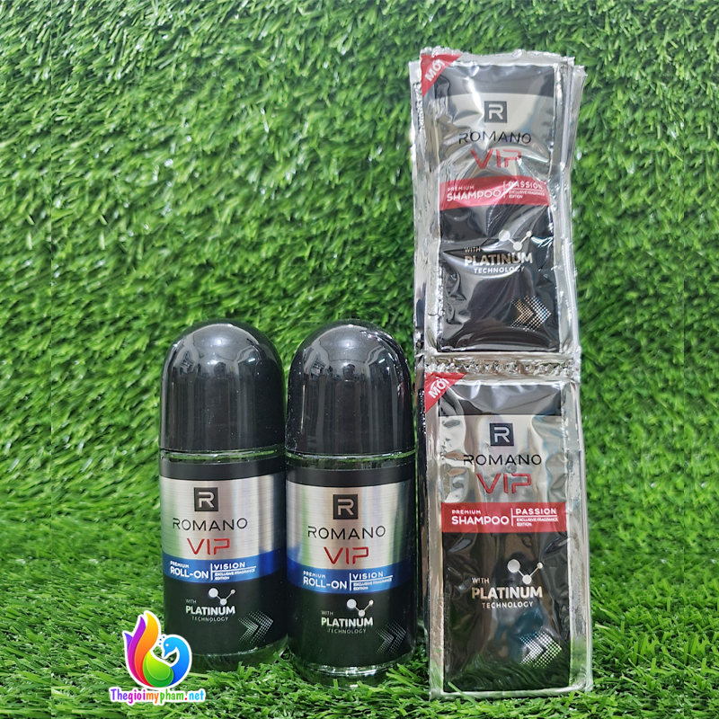 [Tặng 6 Gói Gội] Combo 2 Lăn Khử Mùi Romano Vip Vision 50ml