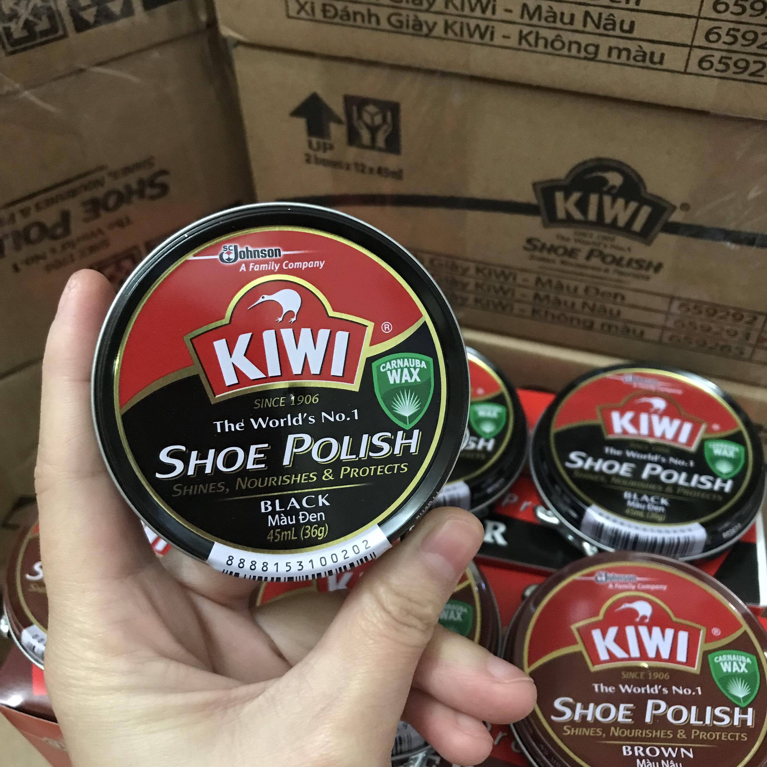 XI ĐÁNH GIÀY KIWI MÀU ĐEN HÀNG THÁI_DẠNG SÁP 45ML
