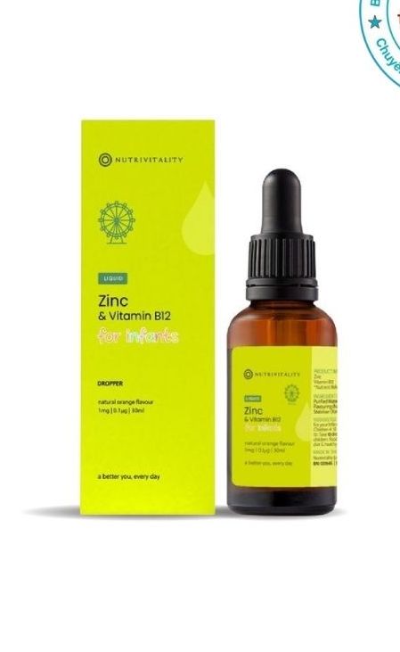 Kẽm giọt Nutrivitality gồm ZinC và Vitamin B12
