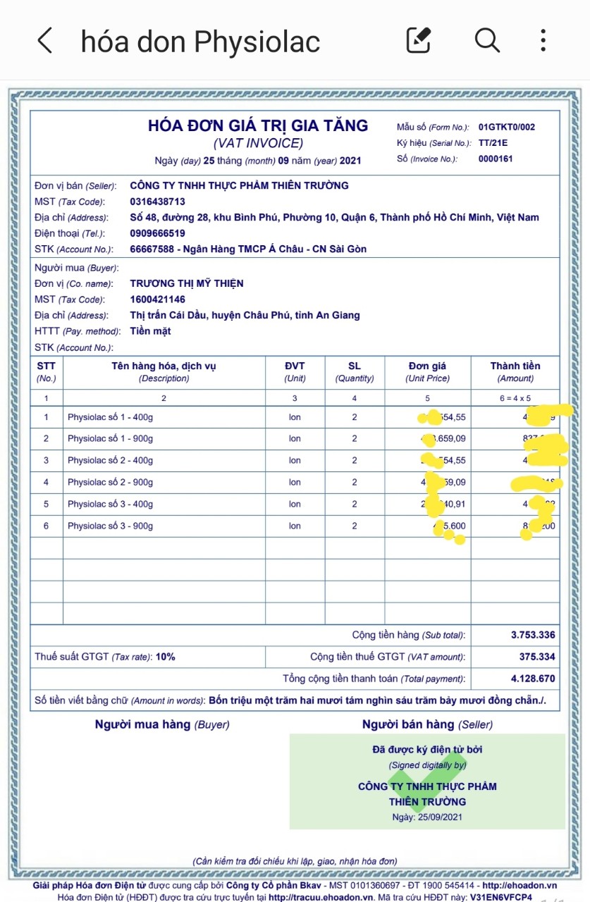 Sữa bột Physiolac số 1, 2, 3 900g [Date 2023]