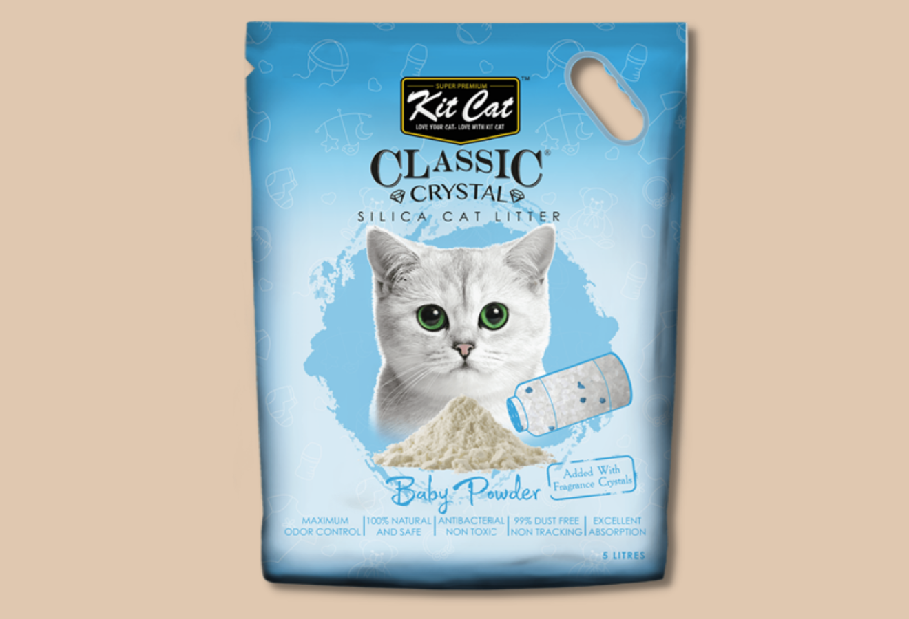 KITCAT CLASSIC - CÁT THỦY TINH CHO MÈO 5L