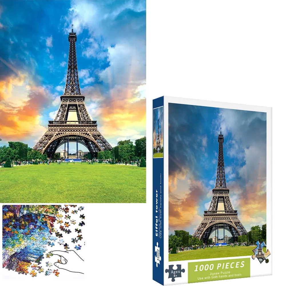 [Hoàn tiền 10%][Hoàn tiền 6%]Bộ Tranh Ghép Xếp Hình 1000 Pcs Jigsaw Puzzle Tranh Ghép (75*50cm) Tháp Eiffel Bản Đẹp Cao Cấp