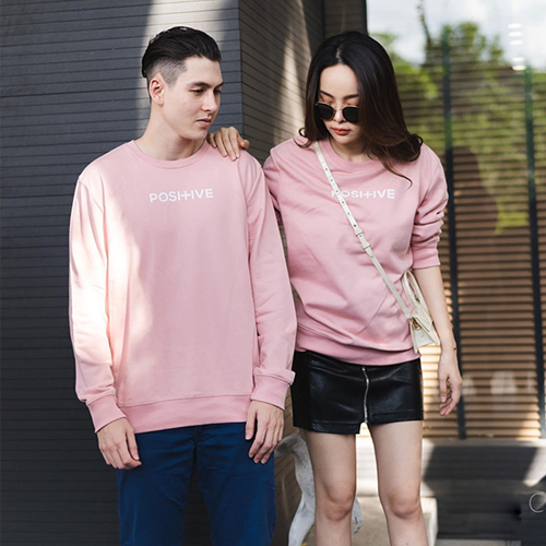 Áo đôi màu hồng ngọt ngào (giá 2 áo)