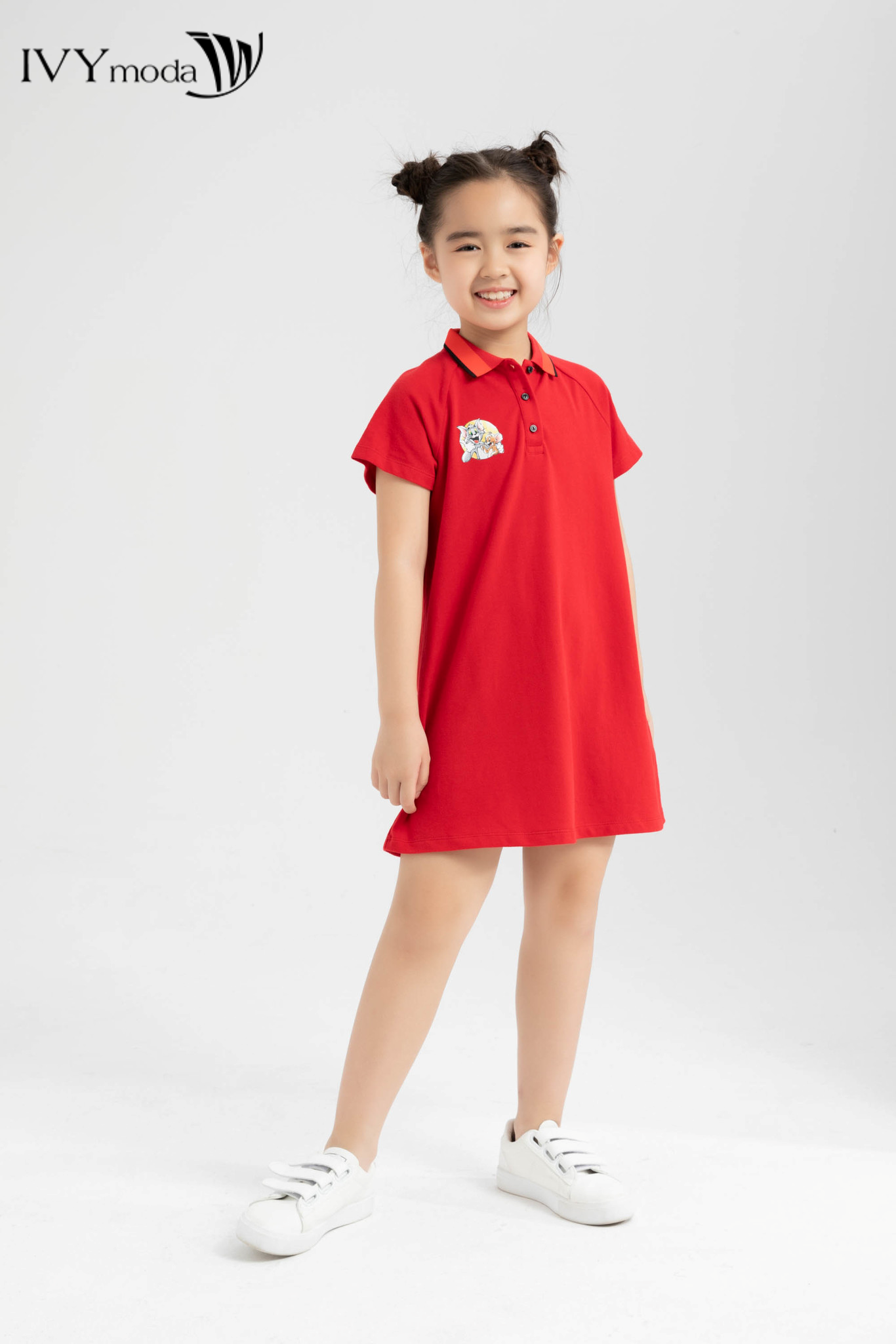 Đầm thun bé gái cổ đức Tom&Jerry  IVY moda MS 42G1269