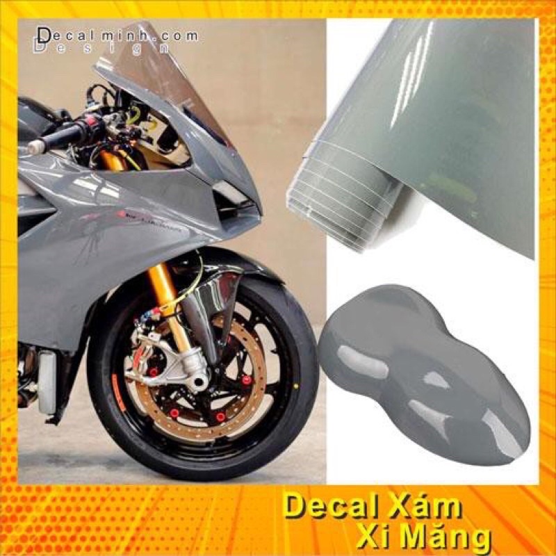 Decal Kendy Xám Xi Măng Cao Cấp Dán Oto Xe Máy