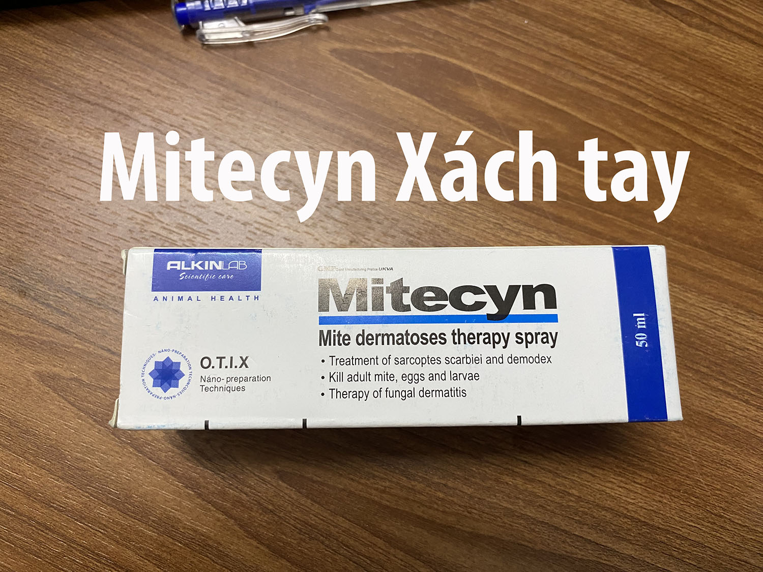 Hanpet - Alkin Mitecyn 50ml/lọ - xịt viêm da tổng hợp và các bệnh về da do ve ( 4711667) da liễu chó mèo- HP10537TC