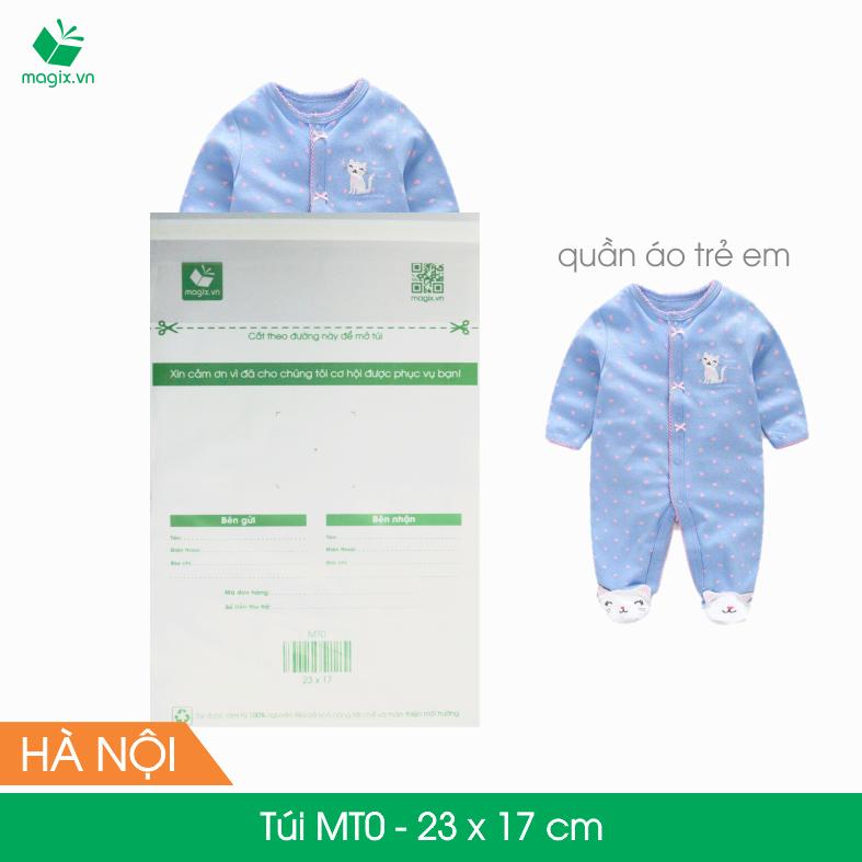 MT0 - 23x17 cm - 100 Túi nilon (tự phân hủy sinh học) đóng hàng