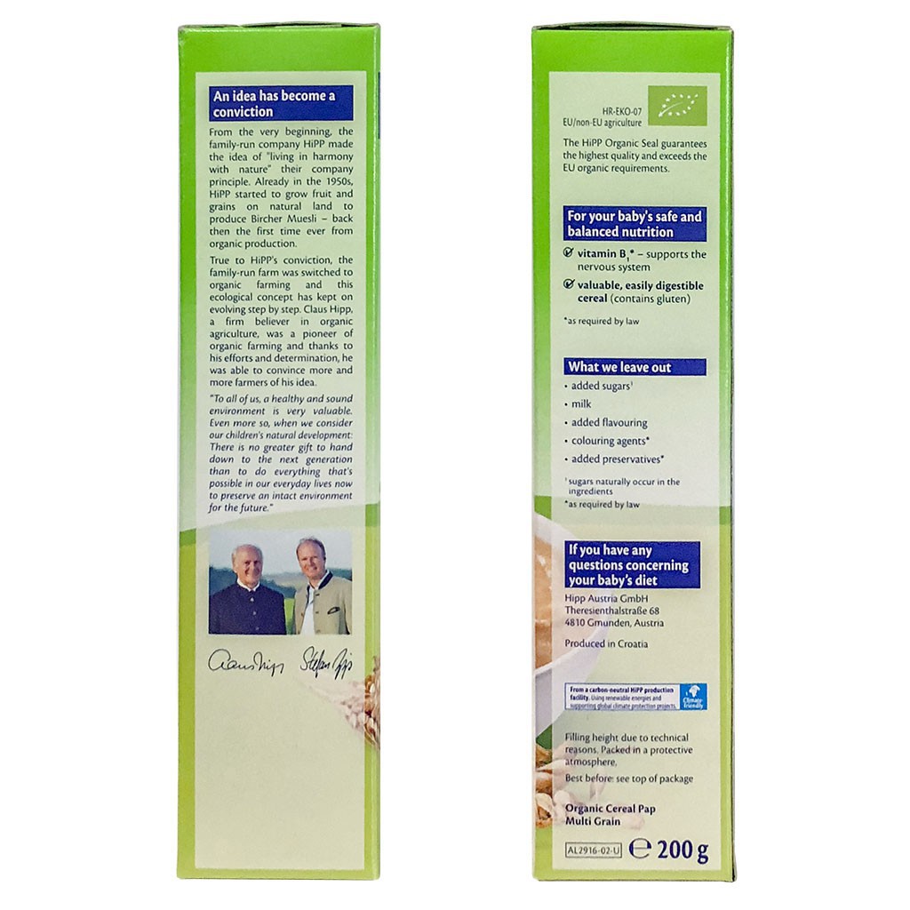 Bột dinh dưỡng HiPP bắp non 200g Bột ăn dặm cho bé