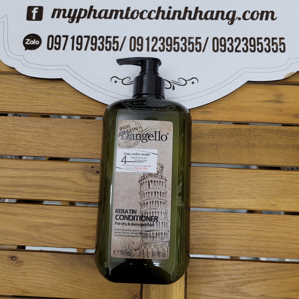 (CHÍNH HÃNG 100%  CÔNG TY THÁI HƯƠNG) Dầu gội xả siêu mượt D'angello keratin 500ml