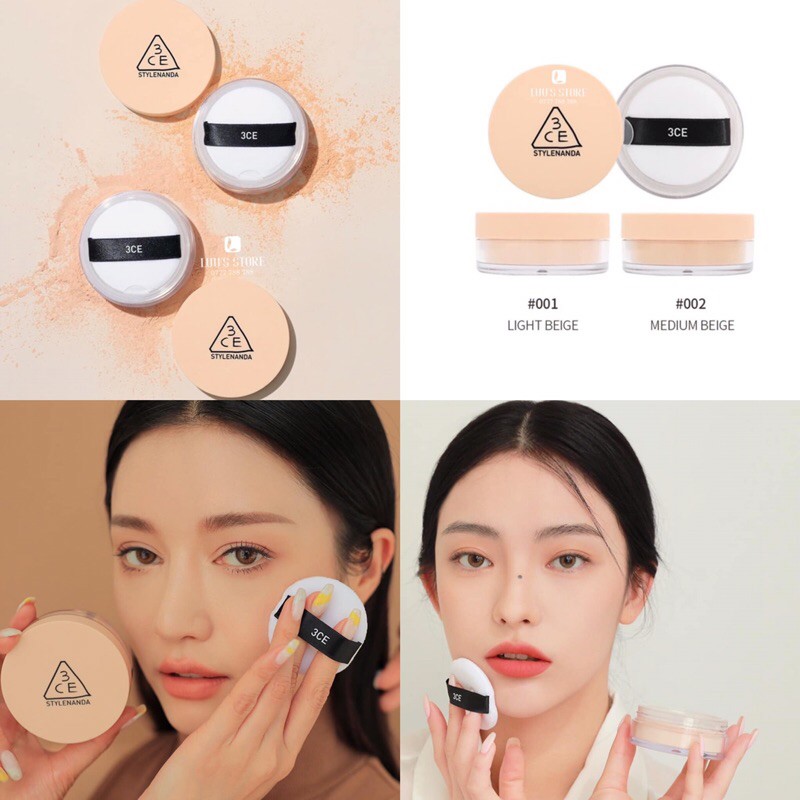 [Mẫu Mới] Phấn phủ bột 3CE Natural Finish Loose Powder