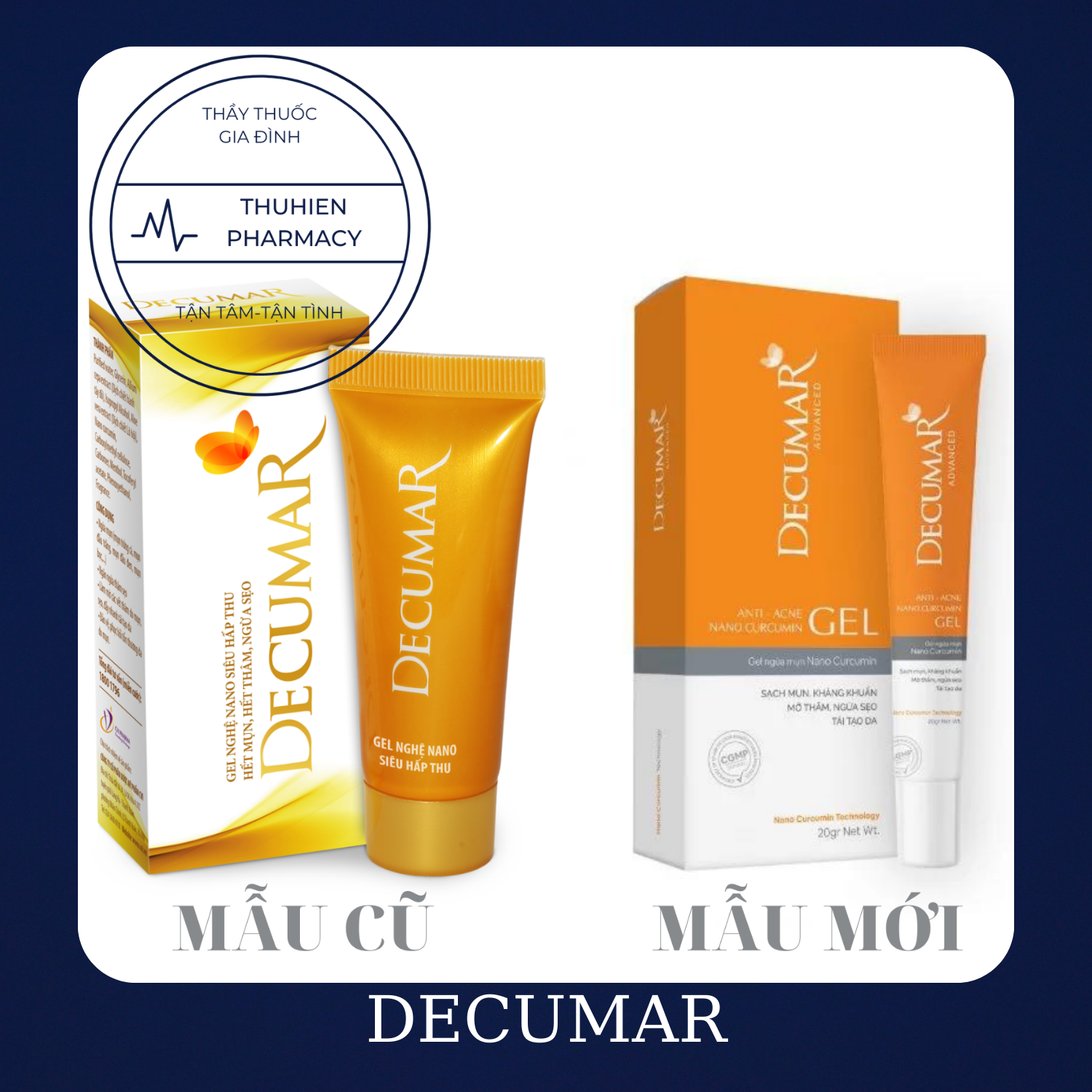 DECUMAR - Gel nghệ nano siêu hấp thu, hết mụn, hết thâm, ngứa sẹo (tuýp 20g)