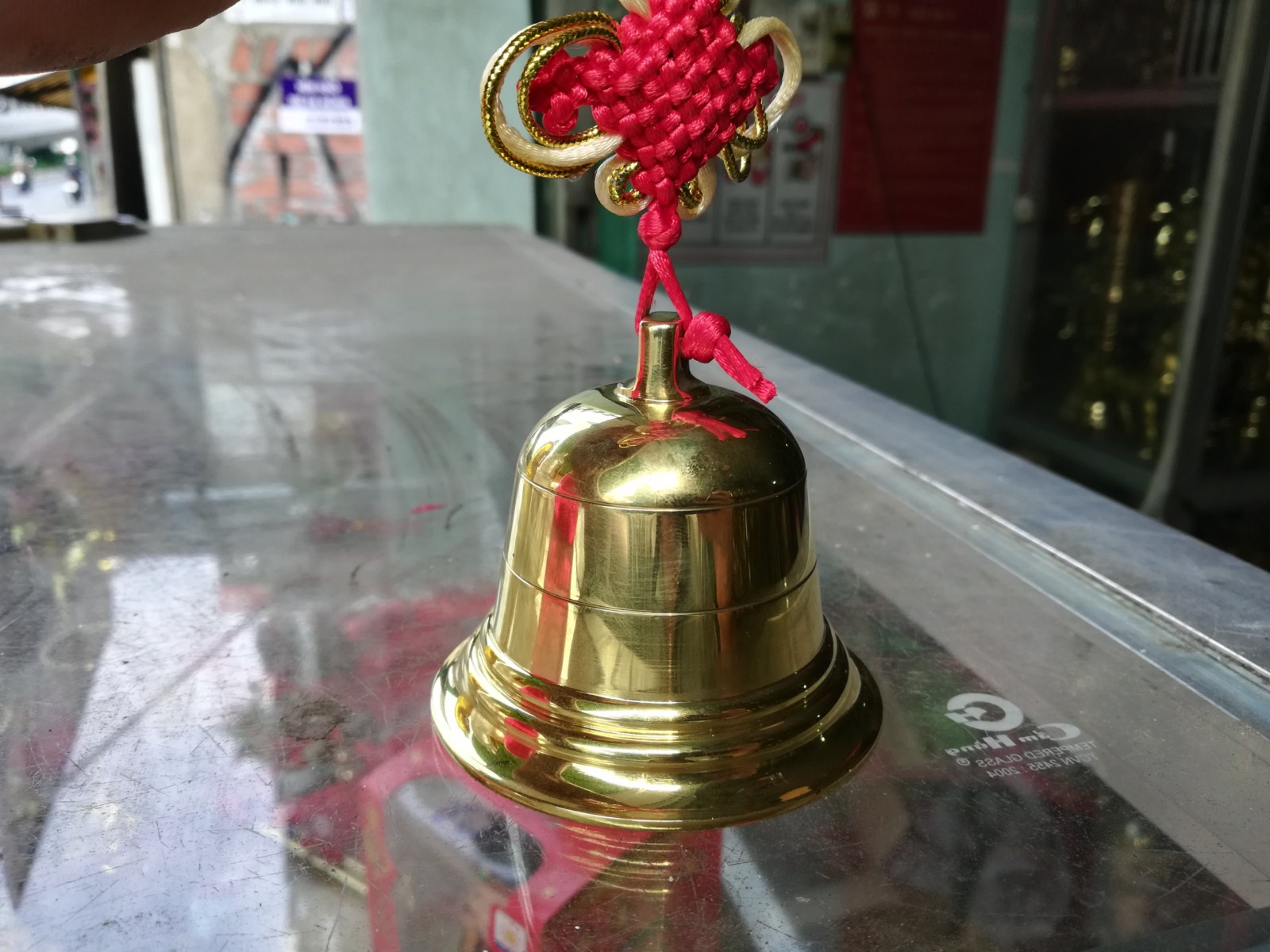 [Hàng đẹp] Chuông lắc đồng đk 7cm nguyên khối