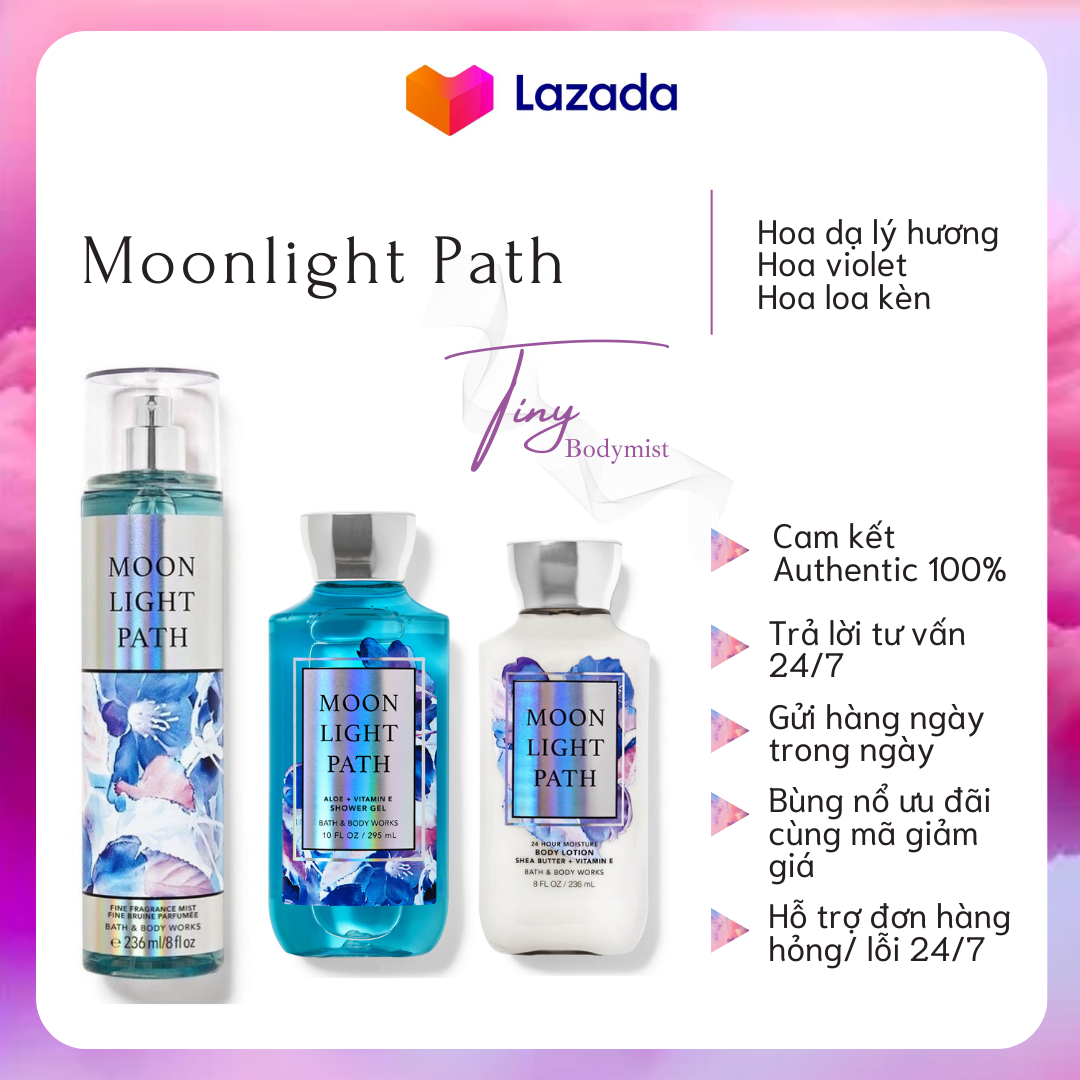 Xịt thơm toàn thân bodymist Bath & Body Works: Moonlight Path
