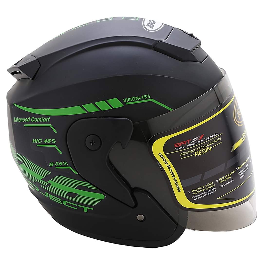 Nón Bảo Hiểm 3/4 Tem bọ cạp 46-NÓN BẢO HIỂM 3/4  HELMET PHƯỢT THỦ