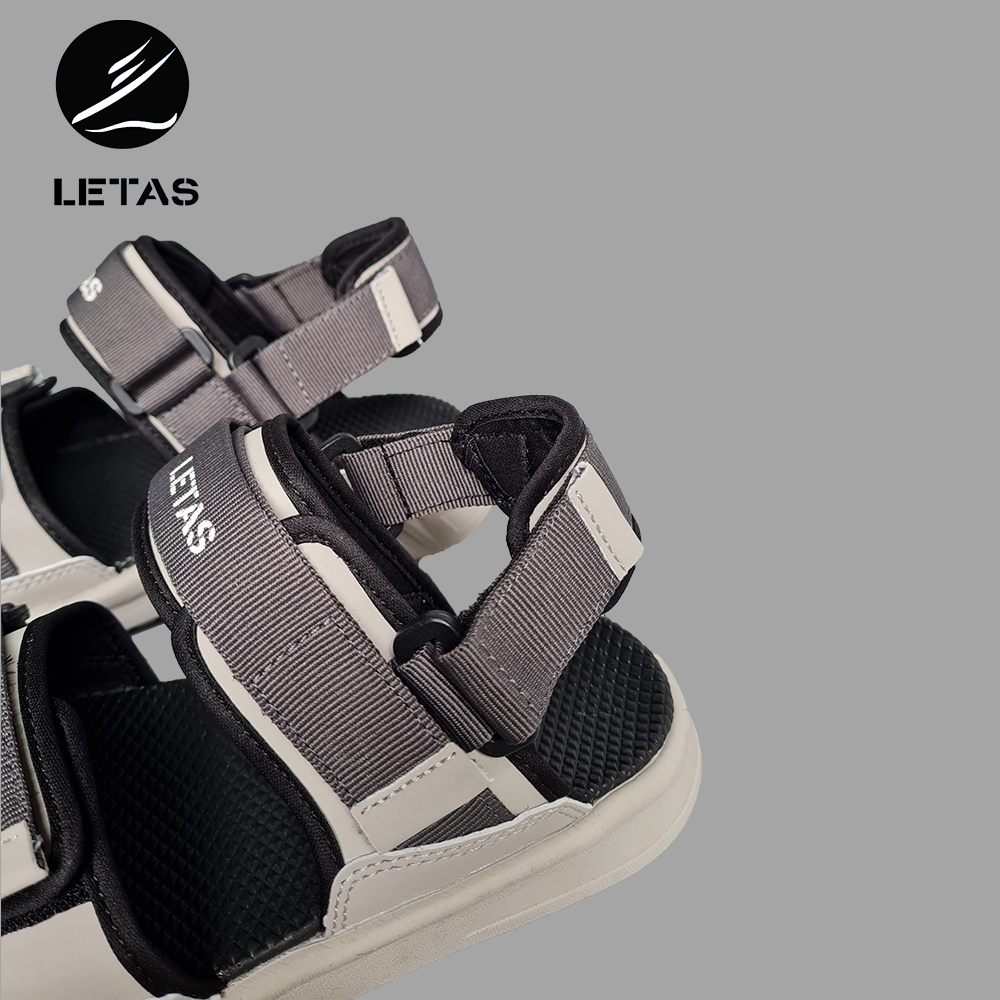 Sandal Nữ, Nam Cá Tính Letas D712 Tro Ghi
