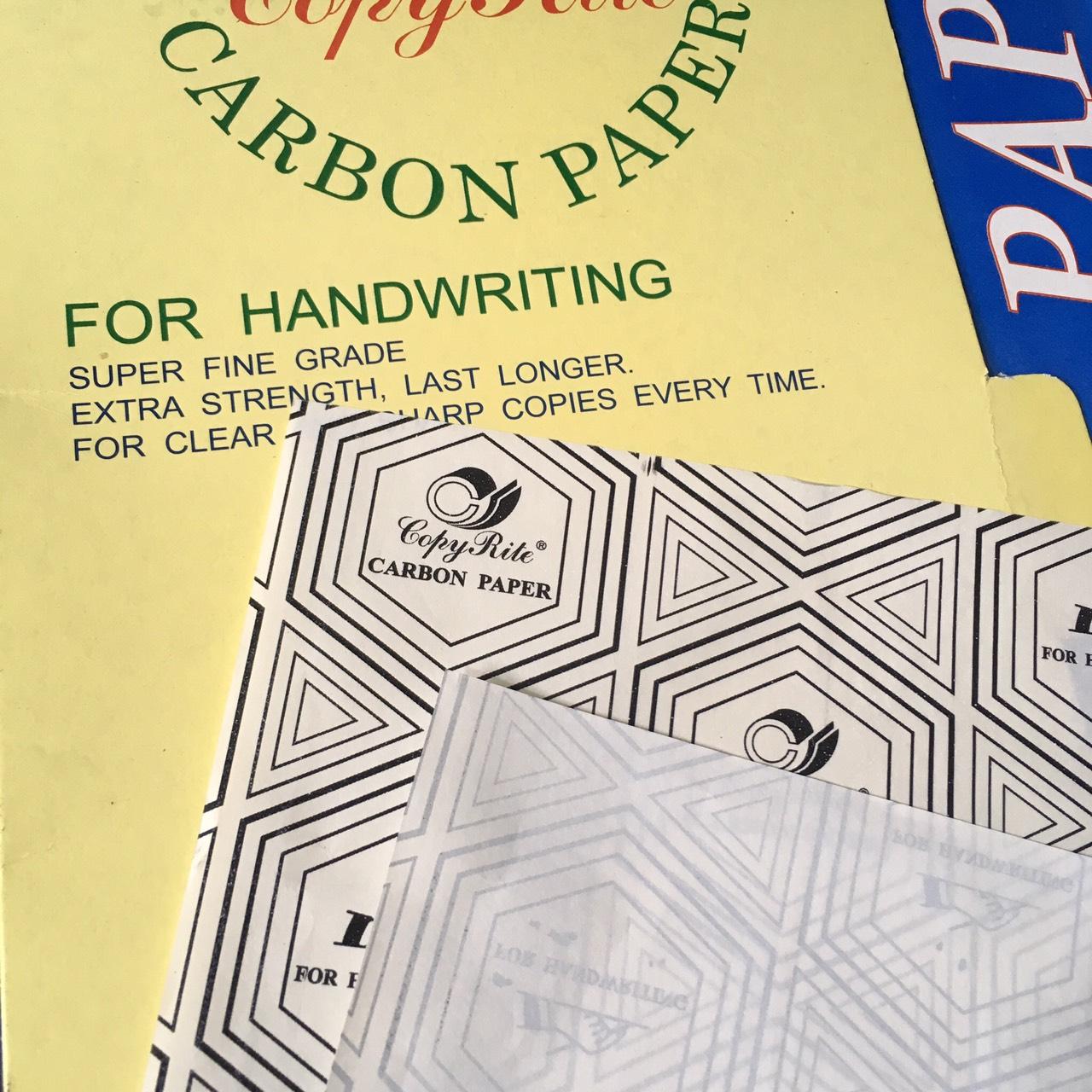 Giấy than trắng, xanh đen và đen carbon paper