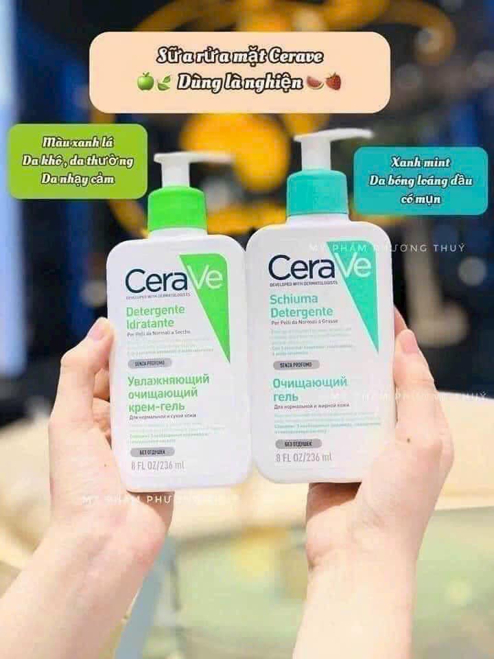 Sữa Rửa Mặt Cerave 236ml Dành Cho Da Dầu Da Nhạy Cảm Mụn